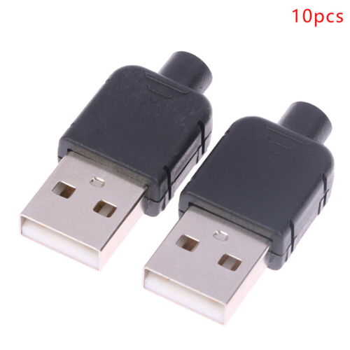 10 Set DIY USB 2.0 Stecker A Typ Stecker 4 Pin Adapter Buchse - Bild 1 von 12