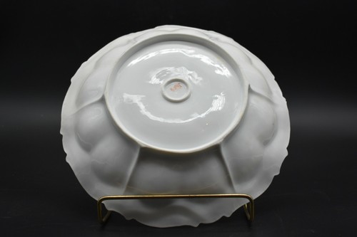 RS Prussia Steeple Germany Mold 343 Bowl 8-3/4" Pink Yellow Flowers - Picture 7 of 9