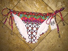 NWT 88 Trina Turk VENICE BEACH TIE SIDE Charm Bikini Swimsuit Bottom Women's 10