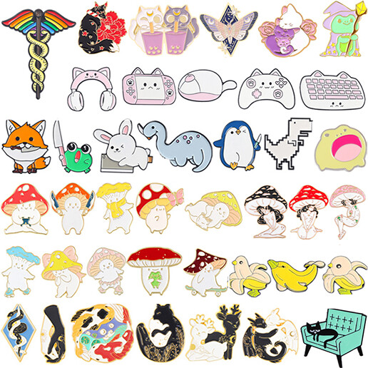 Cartoon Emaille Revers Kragen Pin Corsage Brosche Multi-Stil Schmuck /