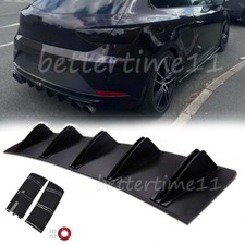 Rear Bumper Spoiler Lip Diffuser Wing Shark 10 Fins For Seat Leon Ibiza MK2 MK3#
