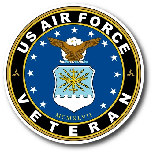 US AIR FORCE VETERAN DECAL STICKER 3M USA MADE TRUCK WINDOW WALL CAR LAPTOP