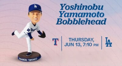 Yoshinobu Yamamoto 2024 LA Dodgers Bobblehead SGA ~ Yoshi Man | eBay