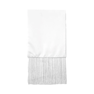 White Silk Dress Scarf Tassles Evening Tuxedo Tux Pure Silk Dinner