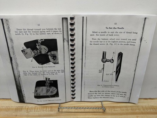 Singer 201-2 Electric Sewing Machine Operator's Manual in Very Large Print - Picture 2 of 3