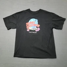 Planet Hollywood Las Vegas Mens Black Shirt Size XL Vintage Single-Stitch Casino