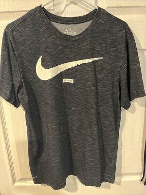 Nike Just Don't Quit Black Medium Short Sleeve T-Shirt Graphic Tee Dri Fit
