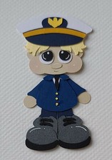 Coast Guard Guy Blonde Hair. Scrapbook, Card Making Paper Piecing