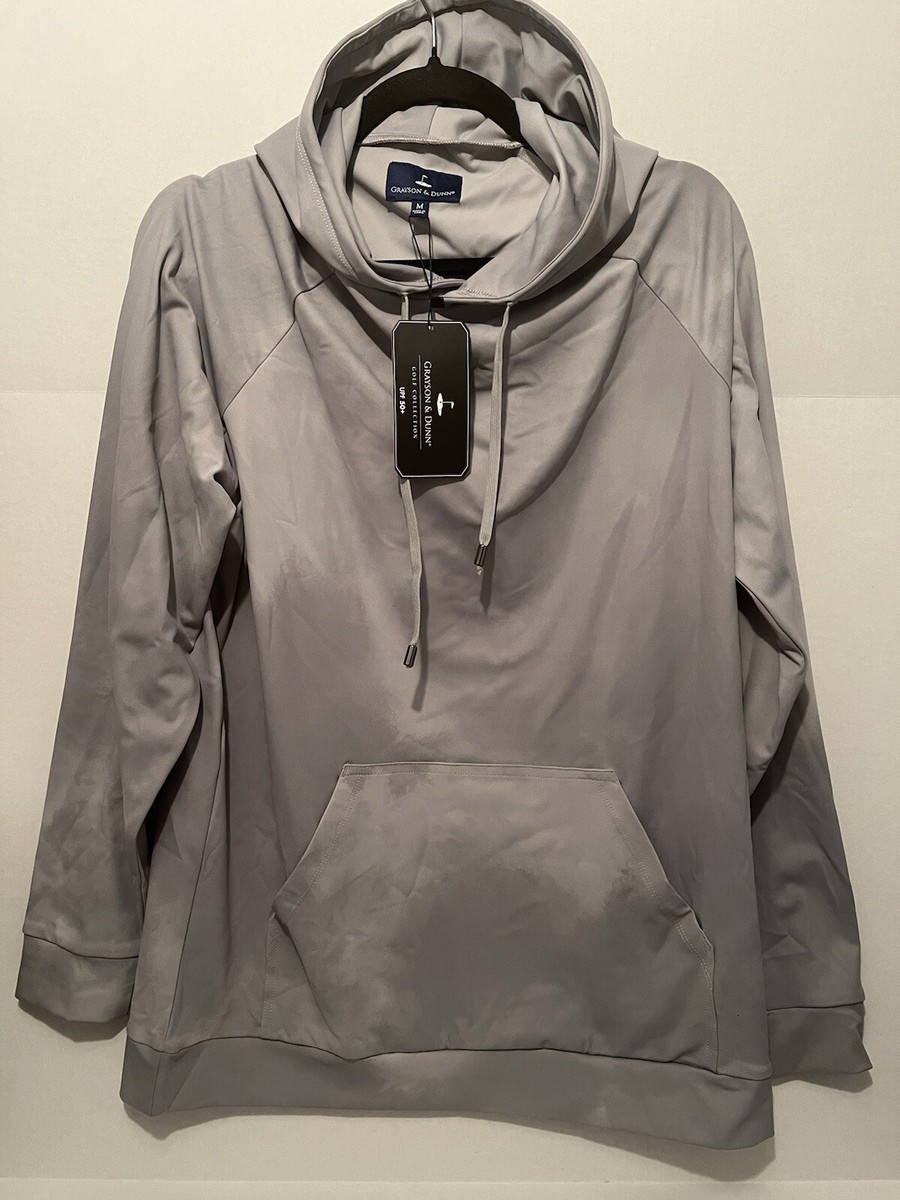 Grayson & Dunn Splotch Light Gray Golf Hoodie Sweatshirt Pullover 