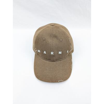 Marni Q:2 / Lightweight Colored Denim Cappelli Cap / Hat in Brown BNWT Large