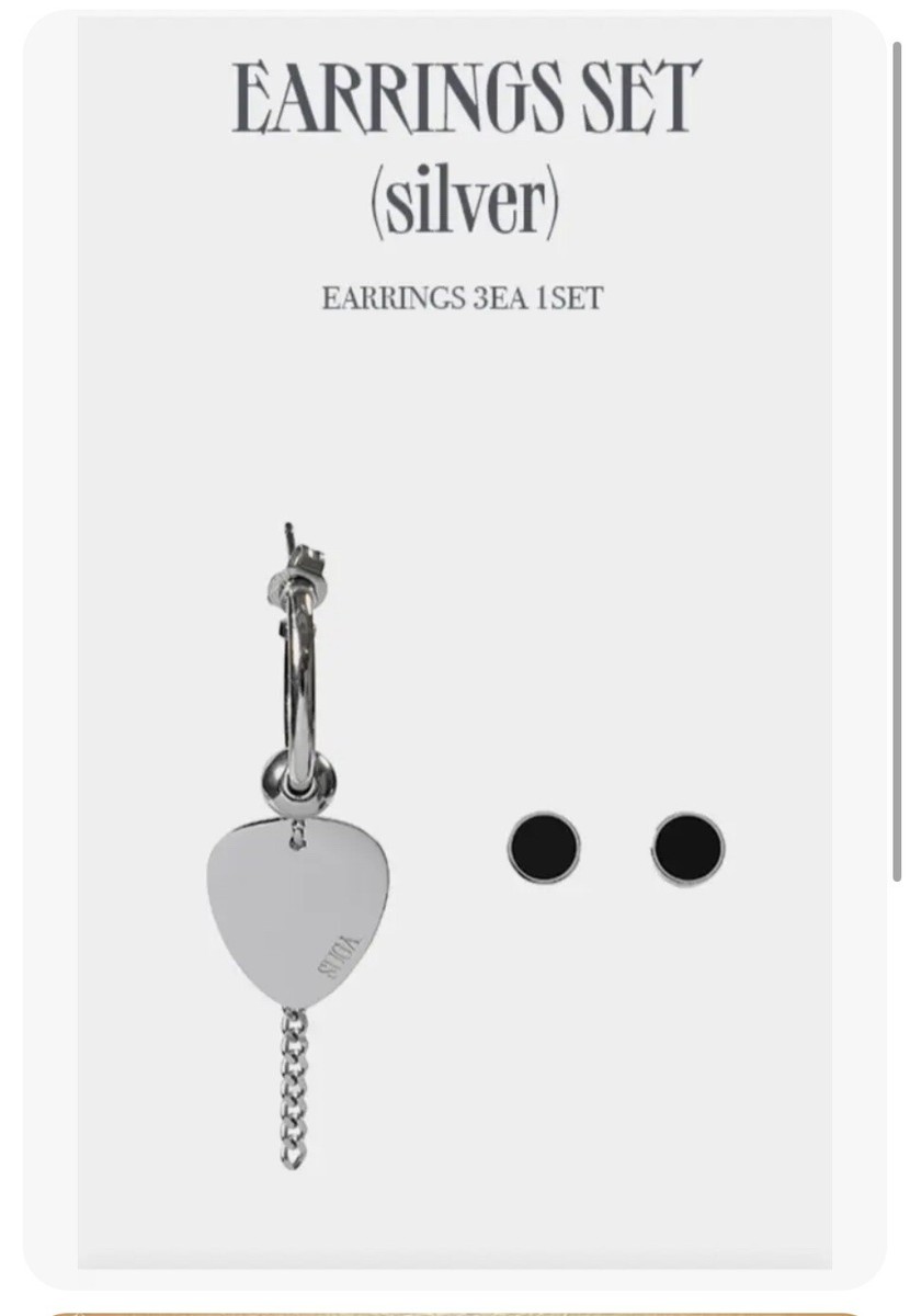 SUGA TOUR]EARRINGS SET (silver)