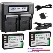 Kastar Battery LCD Dual Fast Charger for Olympus BLM-1 Olympus EVOLT E-500 E500