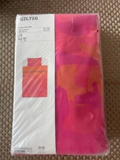 IKEA Bettwäsche Design Katie Eary Set 155x220 2-tlg Baumwolle pink/orange glanz