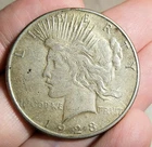 1923-S DATE AU PEACE SILVER DOLLAR ABOUT UNCIRCULATED COIN SEE PICTURES FOR COIN