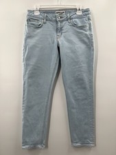 Derek Lam IO Crosby Women  s Mila Mid Rise Girlfriend Light Wash Crop Jeans 27