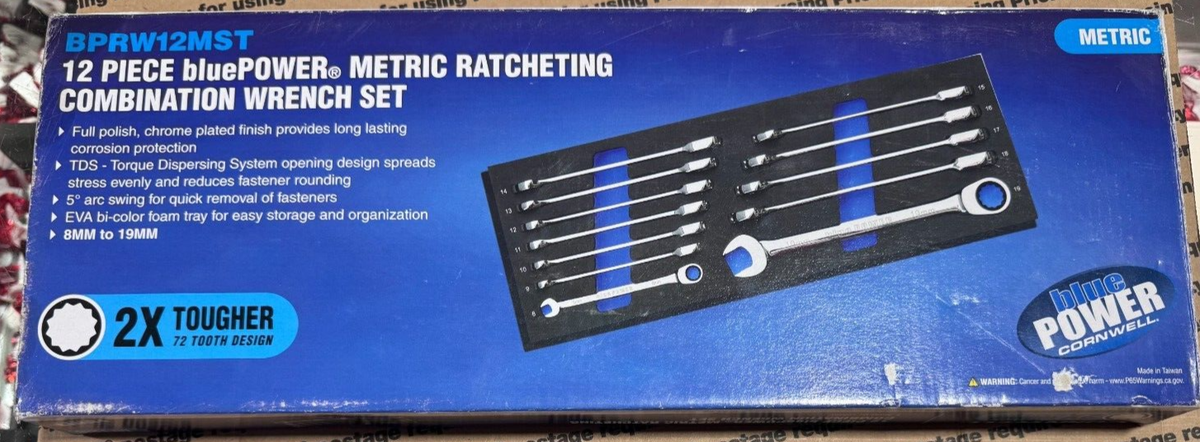 Cornwell Tools Blue Power Metric Combination Wrench Set GREAT  CONDITION