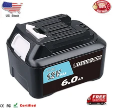 12V MAX 6.0Ah for Makita Battery BL1041B BL1040 BL1021 BL1020B BL1015 CXT Li-Ion