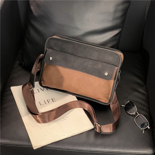 Men's Leather Cross Body Bag Messenger 