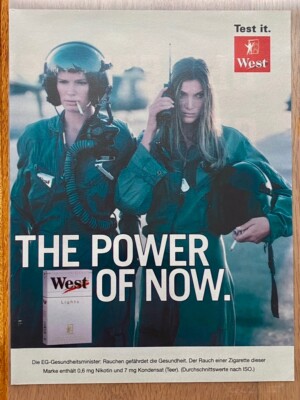 West The Power Of Now Frauen Fliegeruniform Original 1997 Vintage Advert Werbung