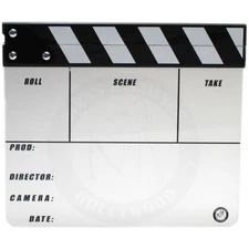 New Birns & Sawyer Standard Translucent B&W Slate Clapboard Clapper Board 388200