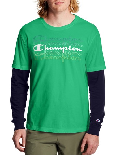 Layered-Look Long-Sleeve T-Shirt L 