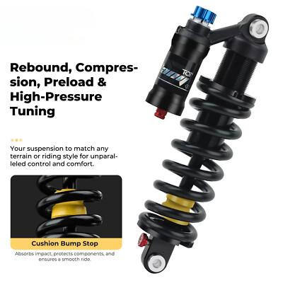 MTB Air Spring Rear Shock Absorber 190/210/230mm 550lbs Adjustable