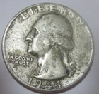 1944   Washington Silver Quarter   90% Silver