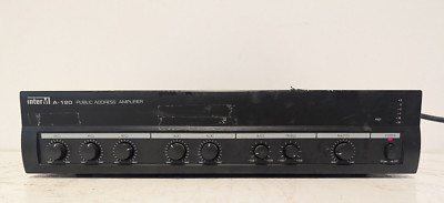 InterM A-120 Commercial Public Address Amplifier & Mixer w/ 3 Mic, 2 Aux Inputs
