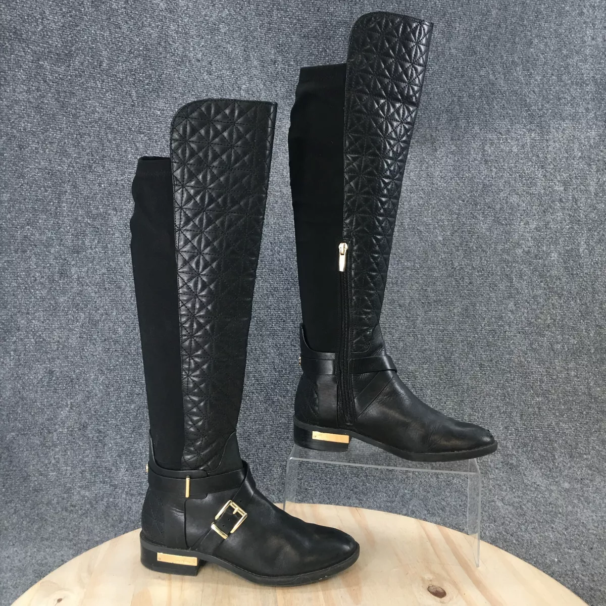 Vince Camuto Boots Womens 5 M Patira Ridding Tall Side Zip Black