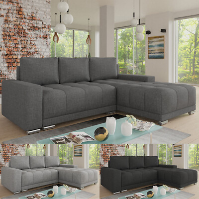 Couchgarnitur PAVO mit Schlaffunktion Ecksofa L-form Eckcouch Bettfunktion Sofa