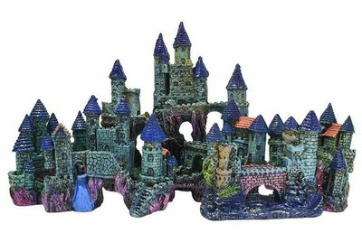 Aquarium Shipwreck Castle Decor Fish Tank Landscaping Ornament Plastic 15x7x13cm Ebay
