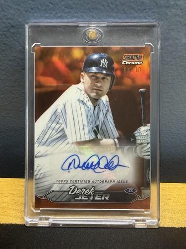 Derek Jeter [Orange] #SCCA-DJ 2024 Topps Stadium Club Chrome Autograph card