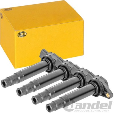 2x HELLA ZÜNDSPULE, 3 POLIG für NISSAN ALMERA II N16/ TINO V10 PRIMERA P11/ WP11