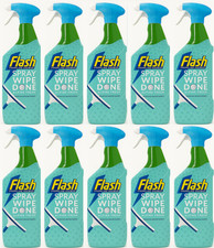 10x Flash Spray Wipe Done Shower Cleaning Spray Alpine 800ml (Pk 10) 3.12 per litre