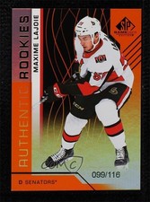2018 SP Game Used Authentic Rookies Orange Rainbow 99/116 Max Lajoie Maxime py0