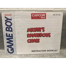 Mickey's Dangerous Chase Nintendo Gameboy Instruction Booklet Only! No Game!