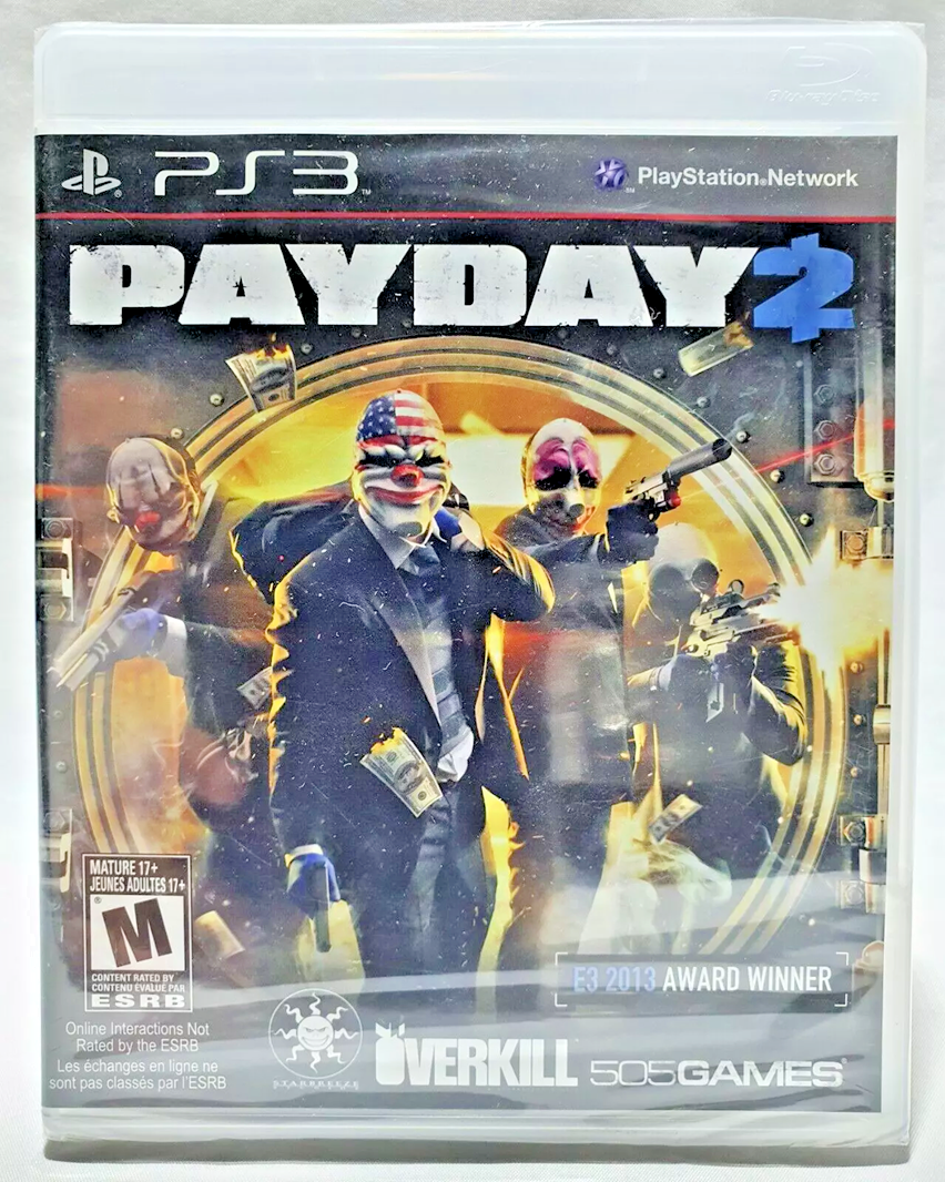 Payday 2 Playstation 3 New Factory Sealed