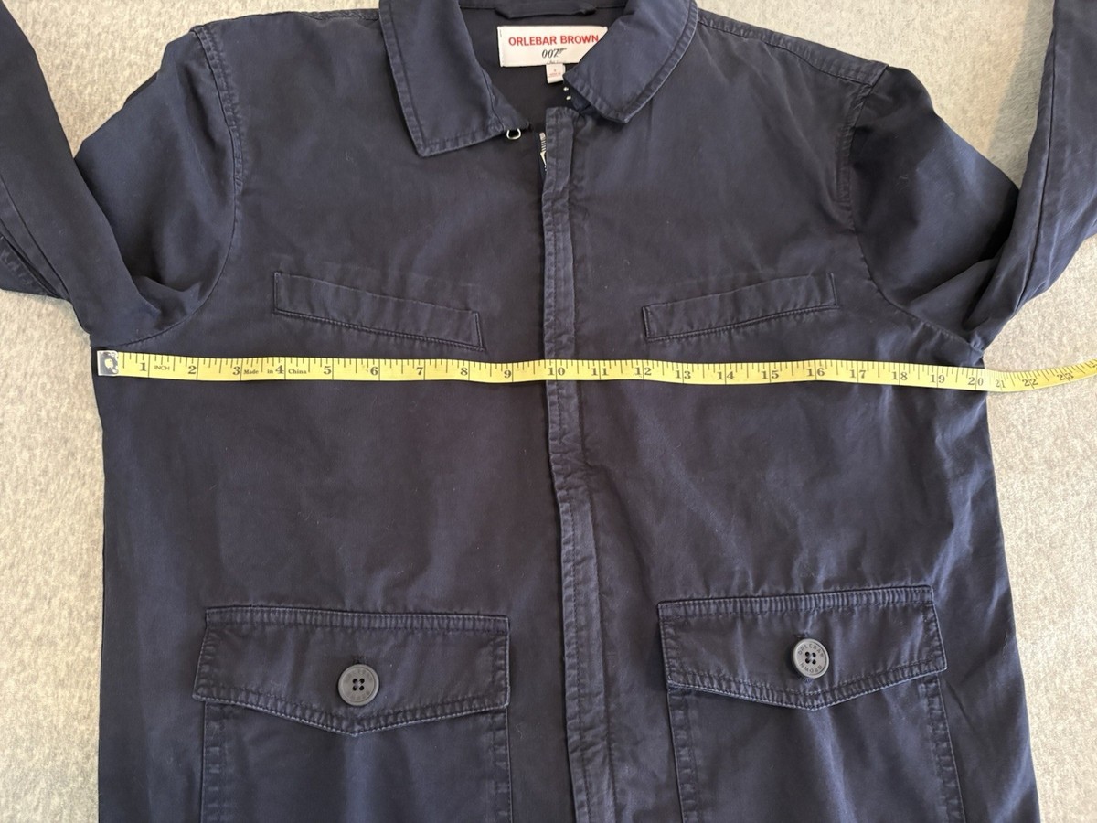 Orlebar Brown James Bond 007 Full Zip Jacket Navy Blue Size Small