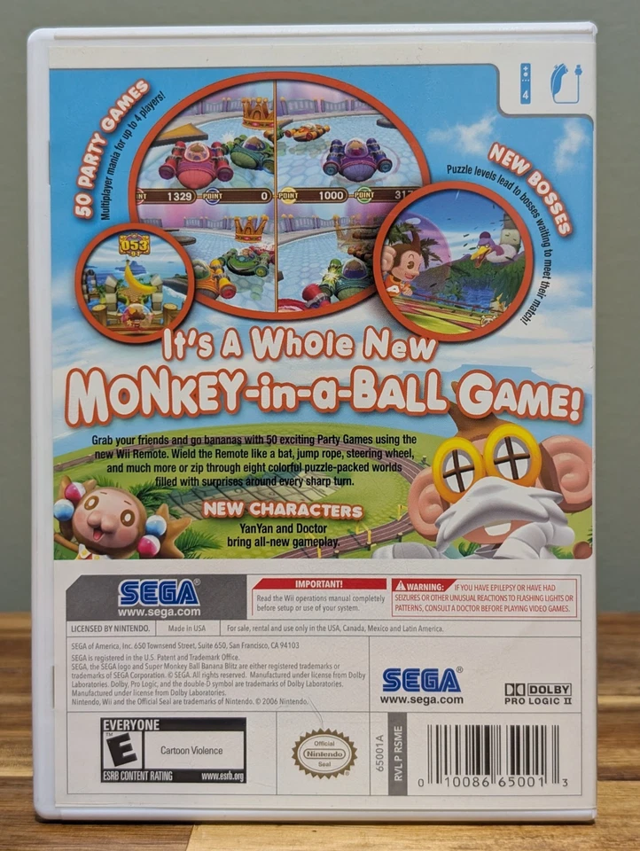 Super Monkey Ball: Banana Blitz (Nintendo Wii)➡️No Manual -Tested- Near Mint 📀! - Image 2 of 4