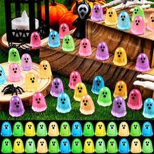 Halloween Luminous Mini Ghosts Figures 6 Colours Glow in The Dark