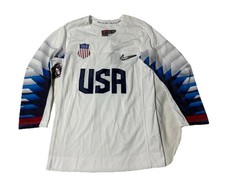 Nike Team USA Hockey Jersey Shirt Olympics White P34235-10A Men  s Size Small