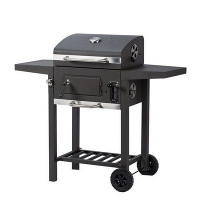 Holzkohlegrill BBQ Grill Smoker Standgrill Grillwagen Holzkohle Gartengrill 100㎝