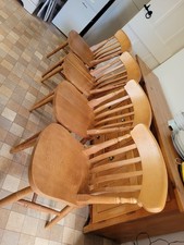 SET OF 4  WOODEN KITCHEN DINING CHAIRS ~ FARMHOUSE STYLE
