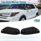 1 Pair Left Right Gloss Black Top Half Mirror Cover for Ford Explorer 2011-2015