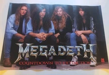  Megadeth Countdown To Extinction 92 Capitol Original Promo Poster 30 x 20 Metal