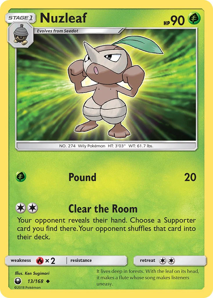 Nuzleaf - 13/168 - Celestial Storm