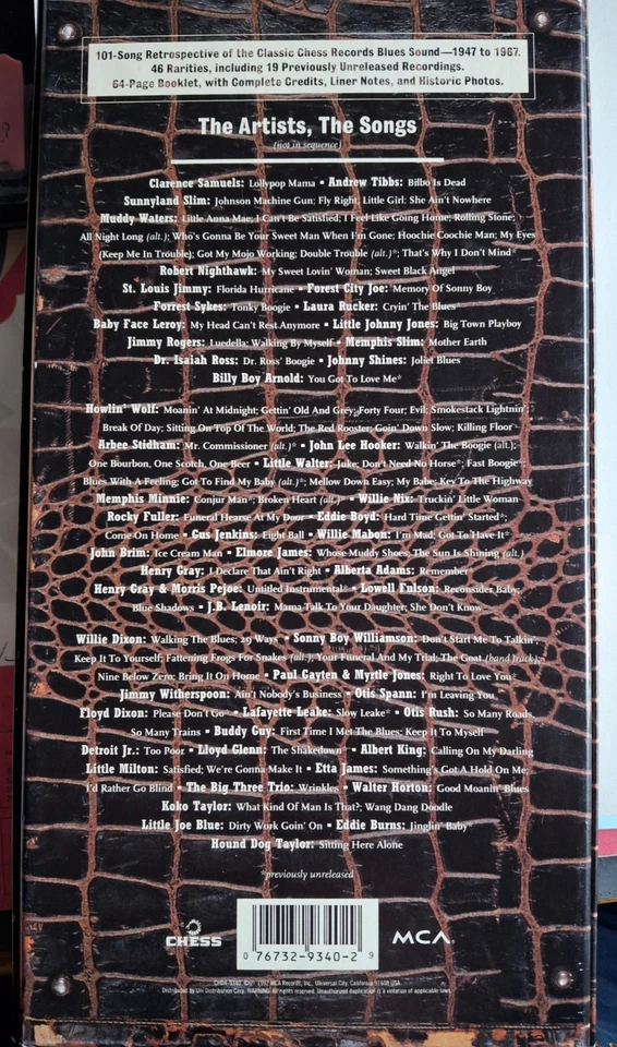 CHESS BLUES - Long Box Set - 4 x CD mit 64 Seiten-Booklet - - Bild 2 von 4