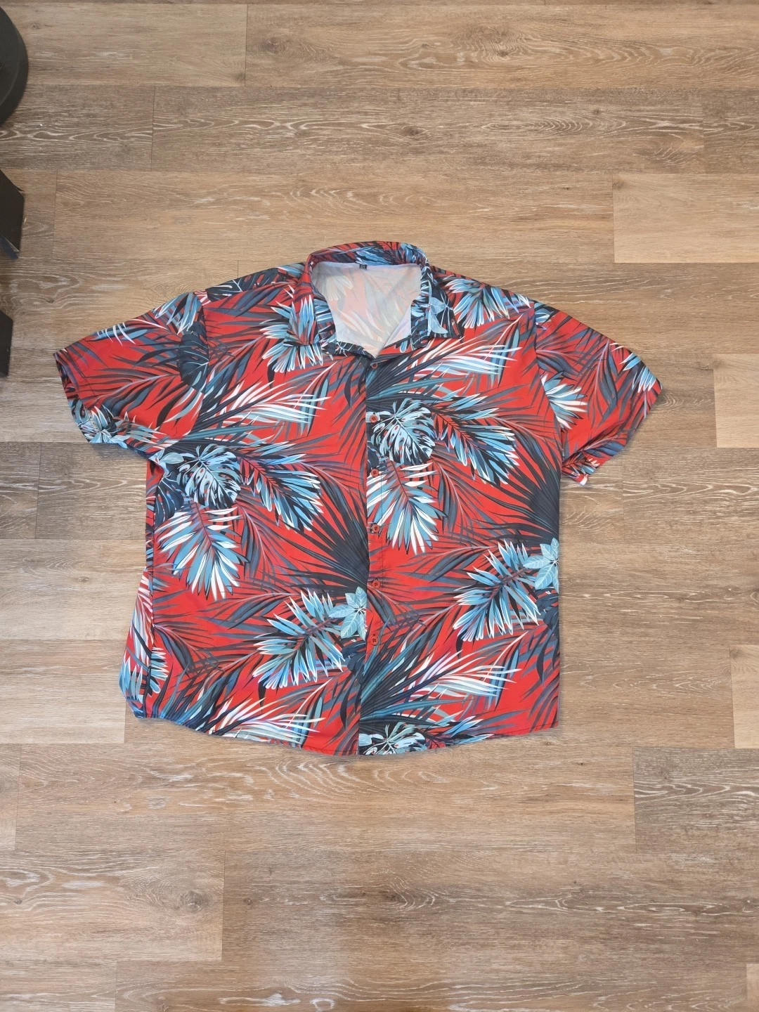 Men's Hawaiian Shirt Short Sleeve, Button Down, Size 4X