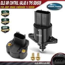 2Pcs Idle Air Control Valve & Throttle Position Sensors for Jeep Grand Cherokee