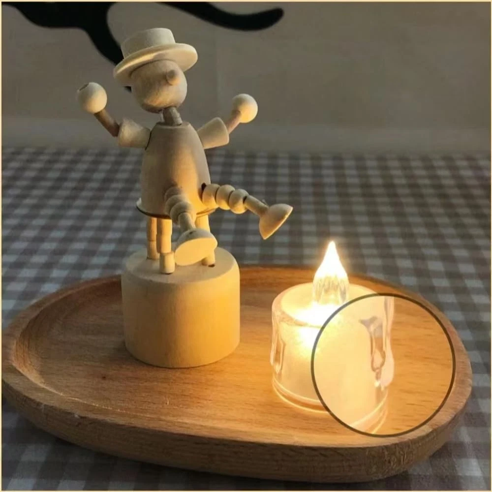 SupBri 12Pcs Tea Lights Candles Battery Operated, Pack of 12, Drop Wax Shape - product detail image 6